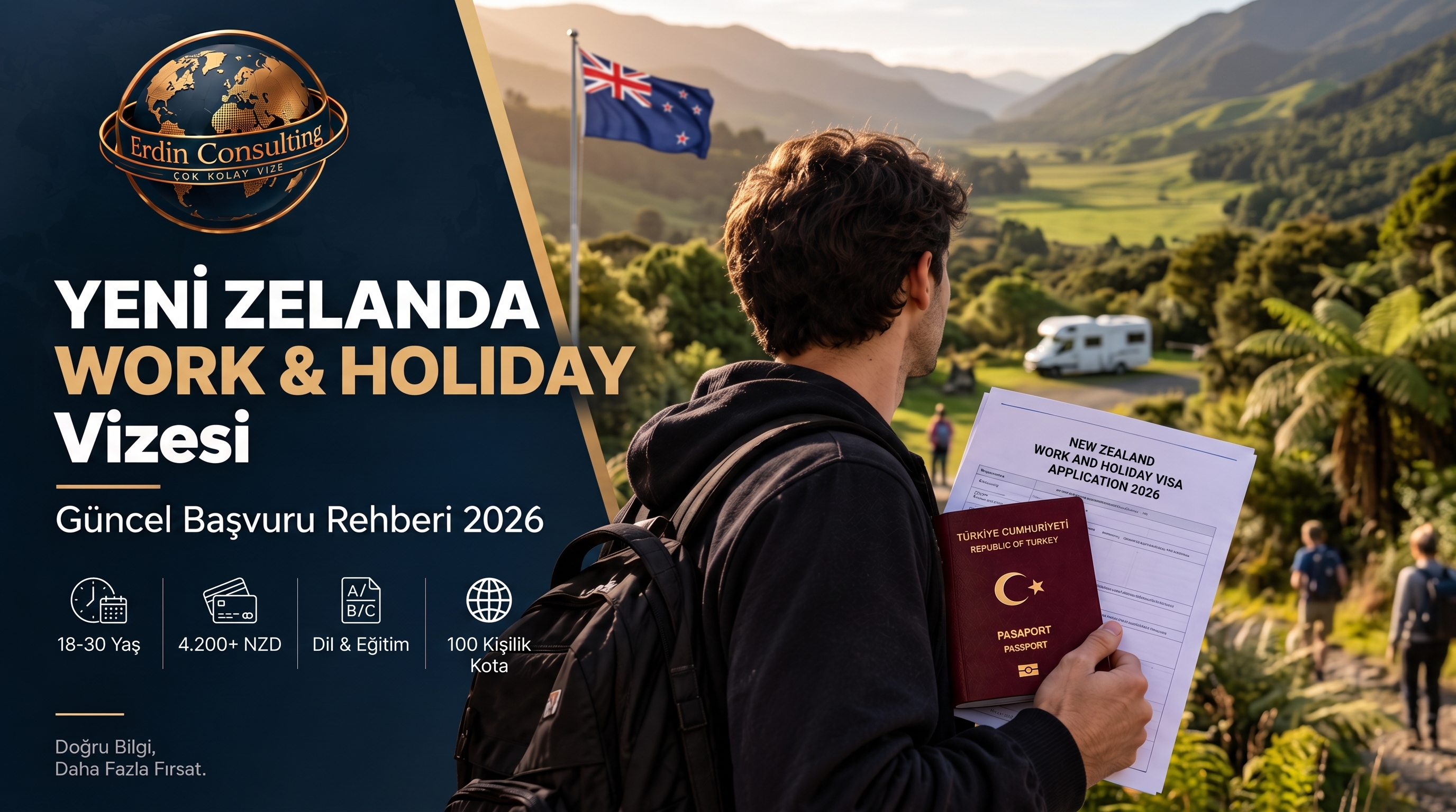 Yeni Zelanda Work and Holiday Vizesi 2026: Kota ve Şartlar