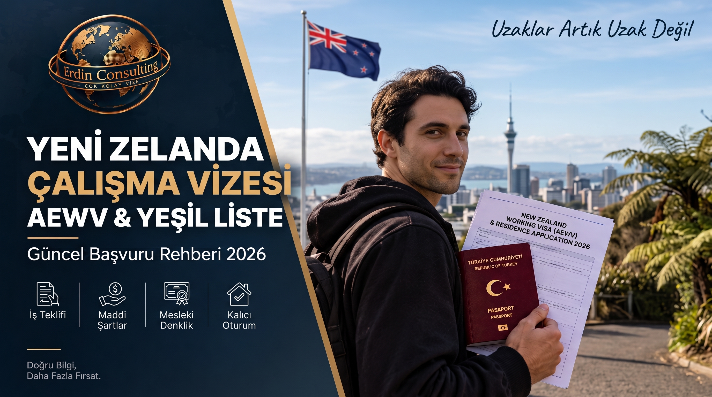 Yeni Zelanda Çalışma Vizesi 2026: AEWV ve Yeşil Liste PR
