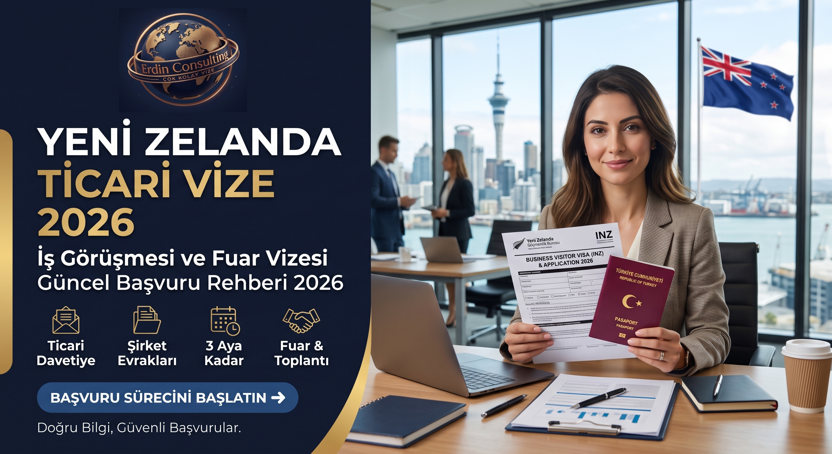 Yeni Zelanda Ticari Vize 2026: İş Görüşmesi Vizesi ve Şartları